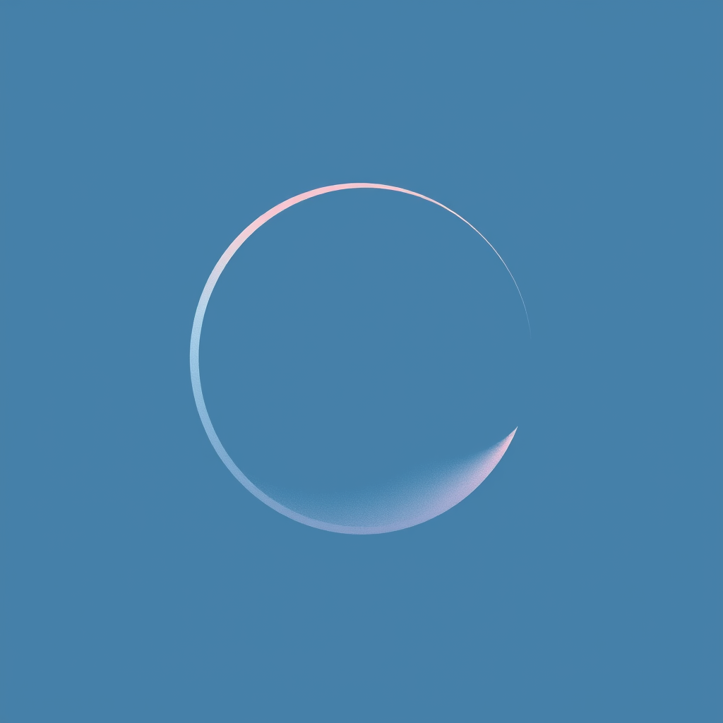 Main logo studio: Discover something Light pink and blue theme, cicle shape, simple and elegant