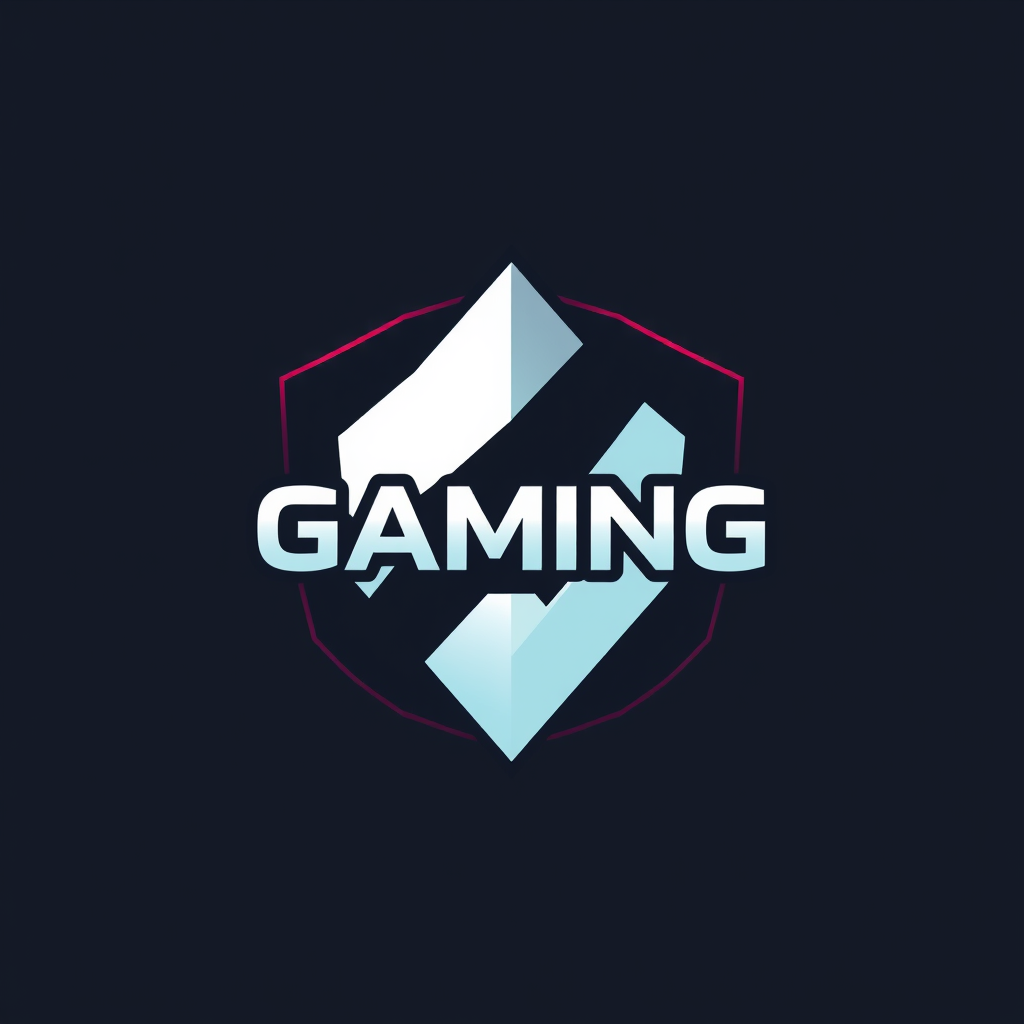 Main logo studio: Cria apenas o símbolo visual de um logo gaming, sem qualquer texto ou letras. Design minimalista, moderno e geométrico, com elementos abstratos posici