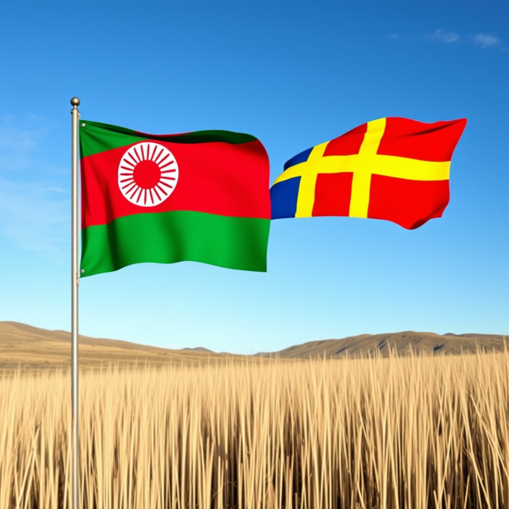 Main logo studio: logo för en ideell kvinnoförening namn: Kurdiska diasporans kvinnoförening i Sverige förkortning: KDKS den kurdiska flagga och den svenska flaggan ska