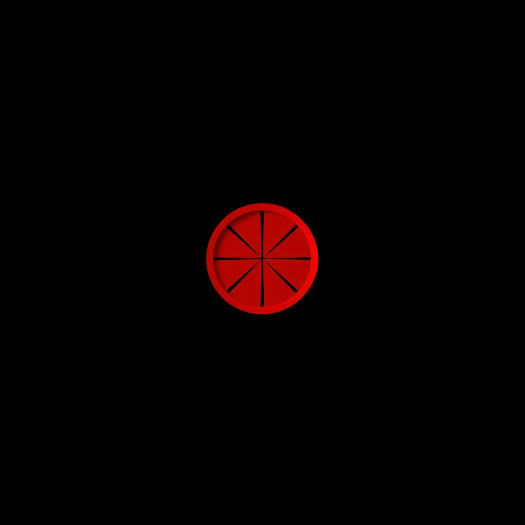 Main logo studio: Bwlck screen and an red circle whit slice look like it's sliced