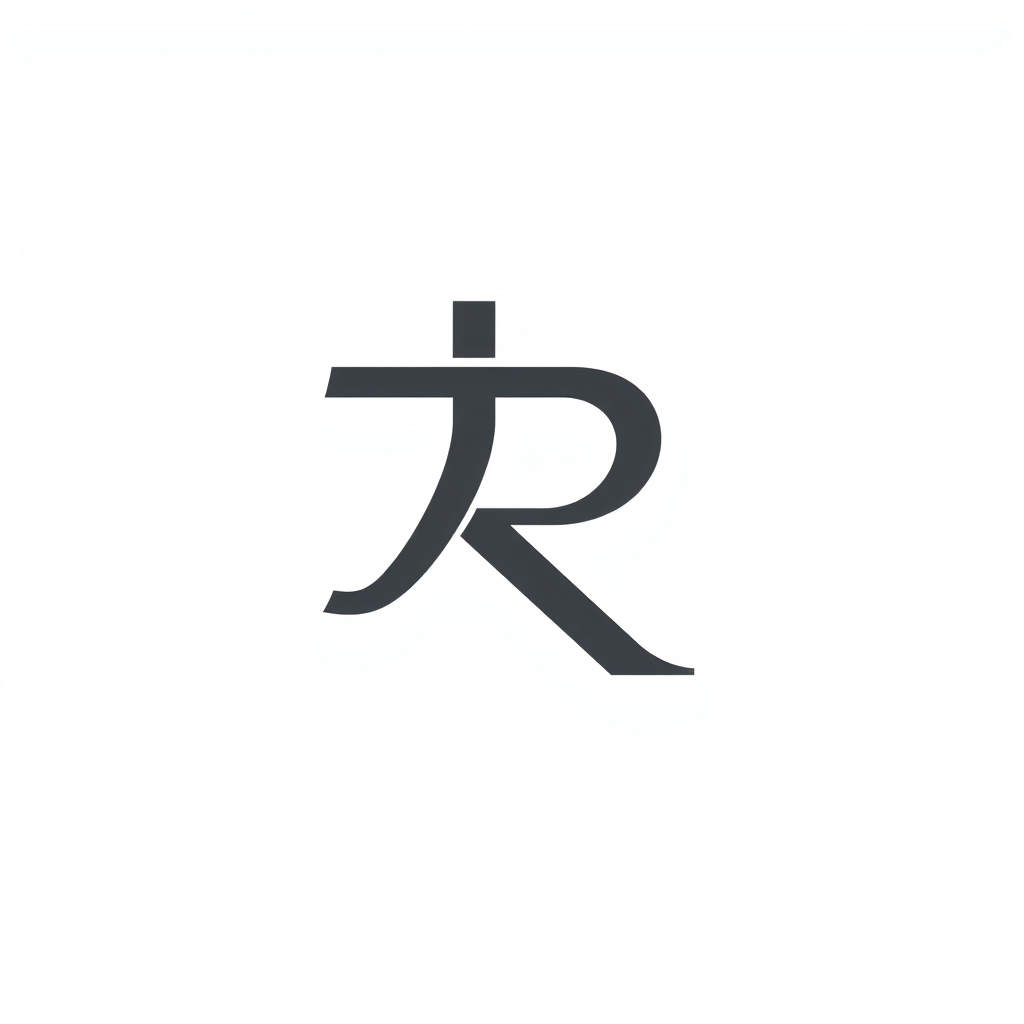 Monogram Logo idea: monogram logo combining the letters Create a minimalist, professional monogram logo using the initials JR. The design should be clean, technical, geom