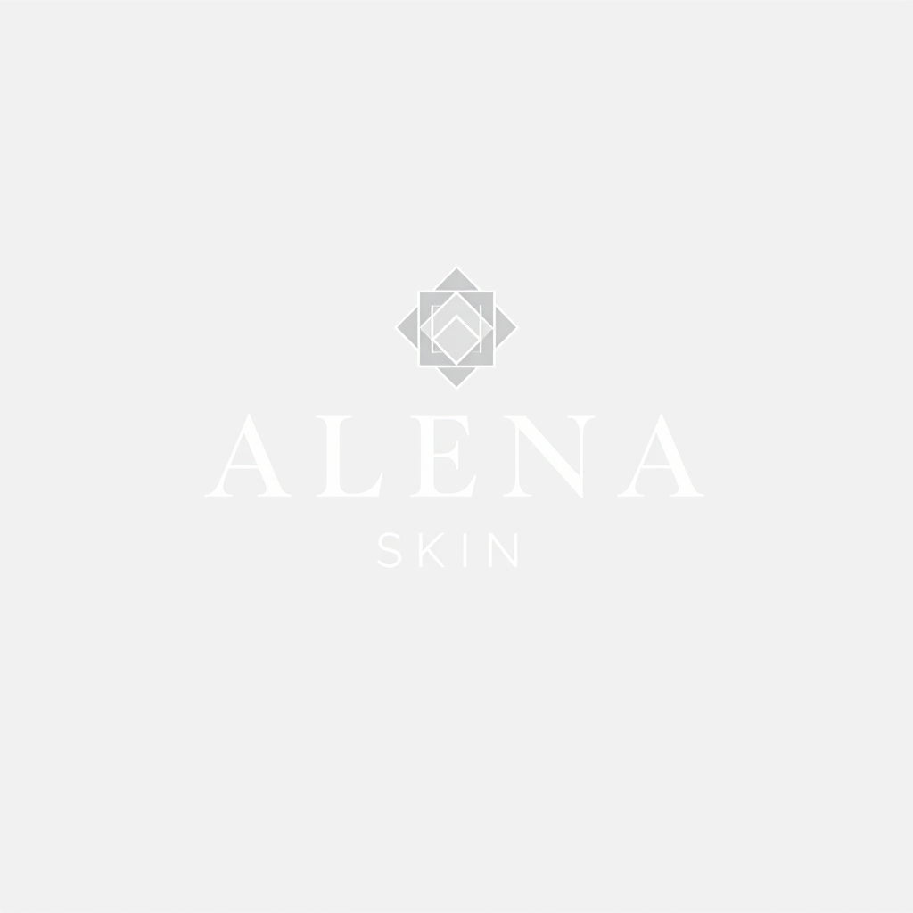 Minimalist Logo idea: minimalist logo, simple geometric mark for Luxury minimalist skincare and medical beauty logo for “ALENA SKIN”. Extremely elegant, feminine and sophis