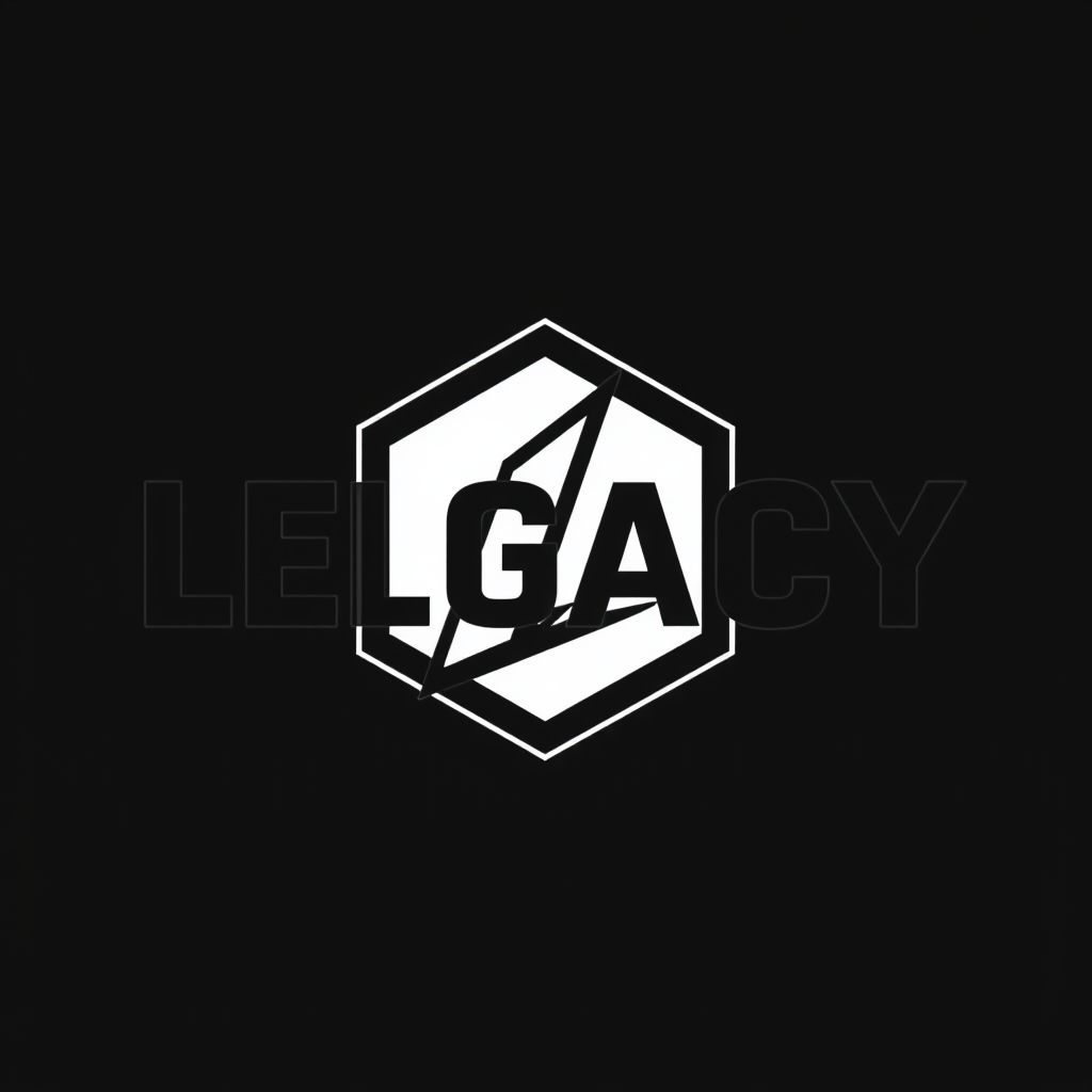 Main logo studio: Diseña un logo premium para una marca de ropa y MMA llamada LEGACY. Debe transmitir fuerza, disciplina, sacrificio, superación y dejar huella. Crea un