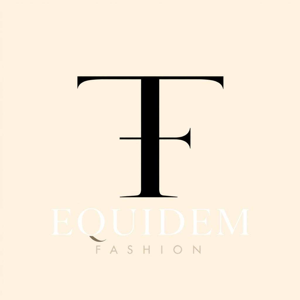 Main logo studio: Luxury fashion brand logo for “EQUIDEM FASHION”. Elegant, sophisticated and timeless. Create a refined high-end fashion-house wordmark using a beautif