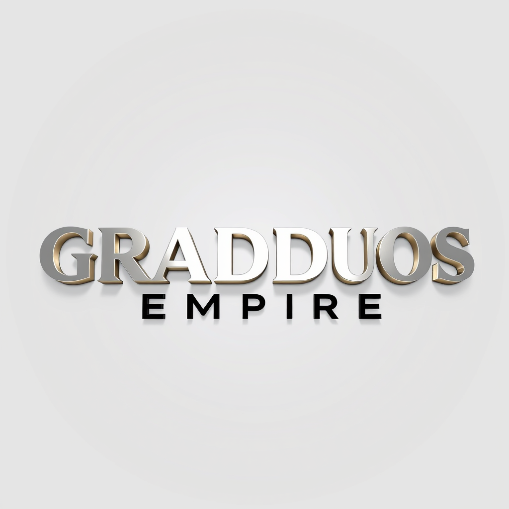 3D Logo idea: 3D logo for GRADDUOS EMPIRE - Company name This company does international students recruitment I want only two colour its has to be elegant like high