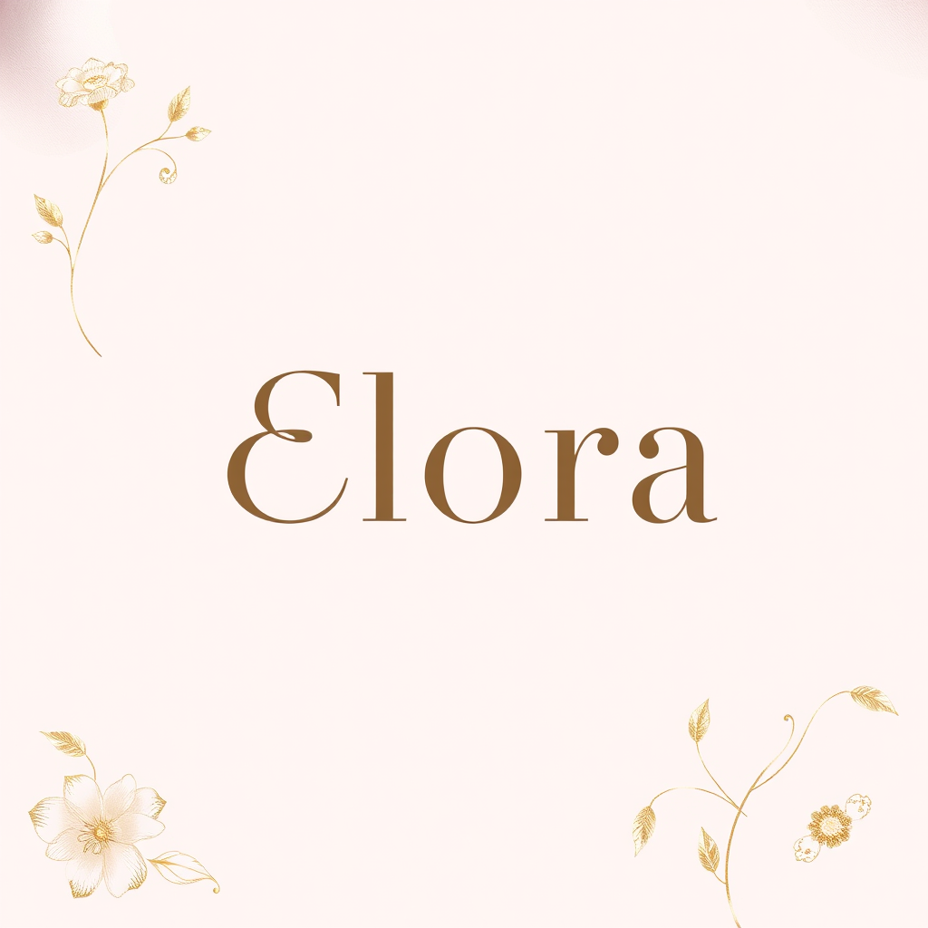 Main logo studio: Create a luxurious, feminine logo for the fashion brand “ Élora ”. Write the name EXACTLY as “Élora”, with the correct accent on É, perfect spelling, 