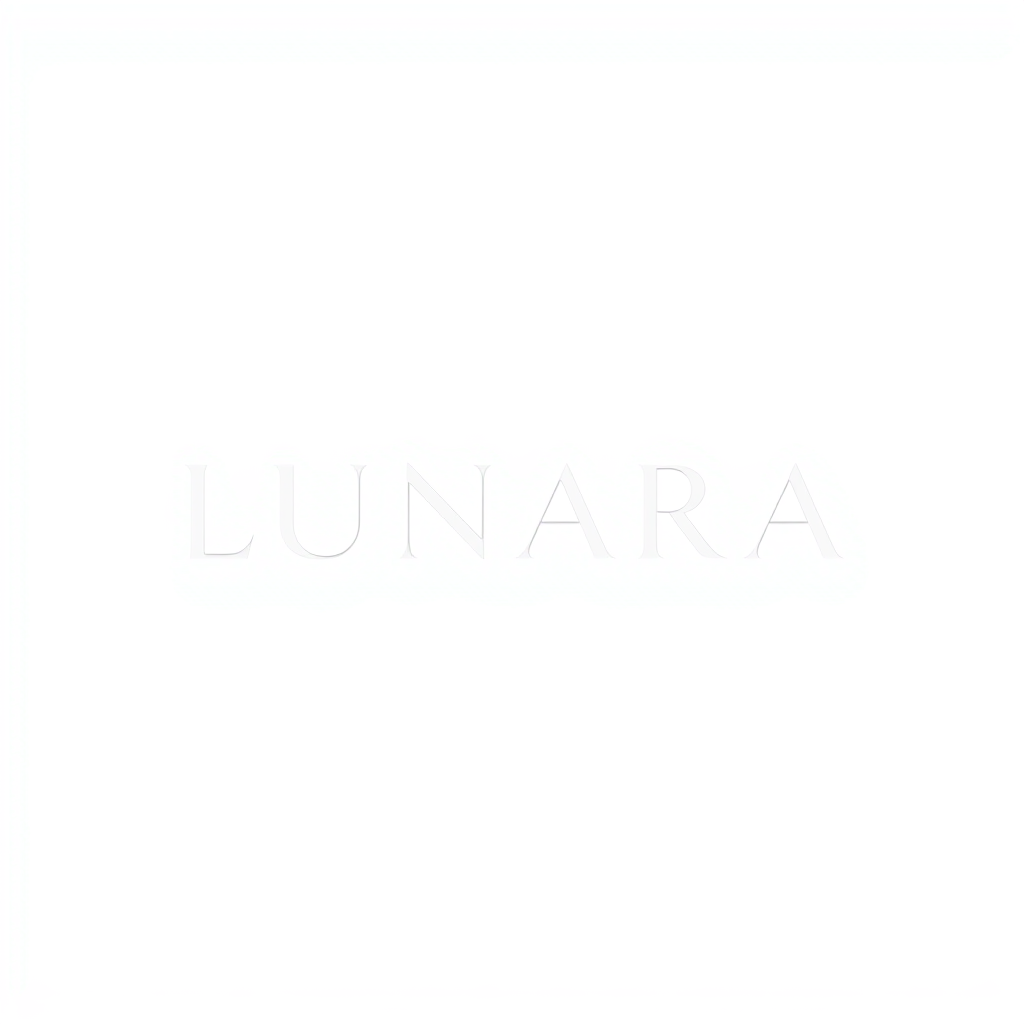 Wordmark Logo idea: wordmark logo of Create a luxury skincare logo reading “LUNARA”. , bold clean typography, flat vector logo, centered, solid white background, high con