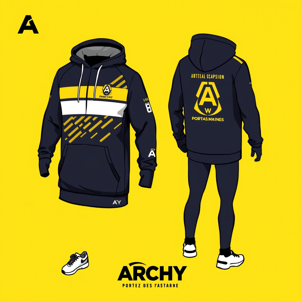 Main logo studio: A ARCHY "Portez votre Passion" personnalisation de vetements de sport pour les sportifs et leirs fans