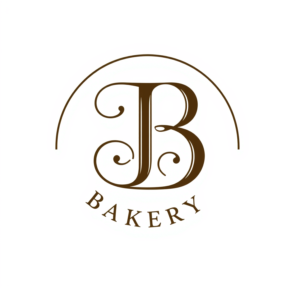 Monogram Logo idea: monogram logo combining the letters B and B, vintage serif, artisan bakery , elegant intertwined letterforms, flat vector logo, centered, solid white 