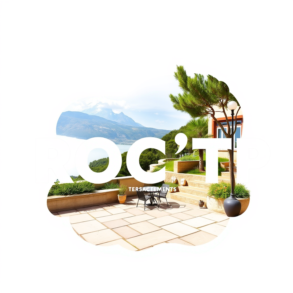 Main logo studio: ROC'TP terrassement logo godet