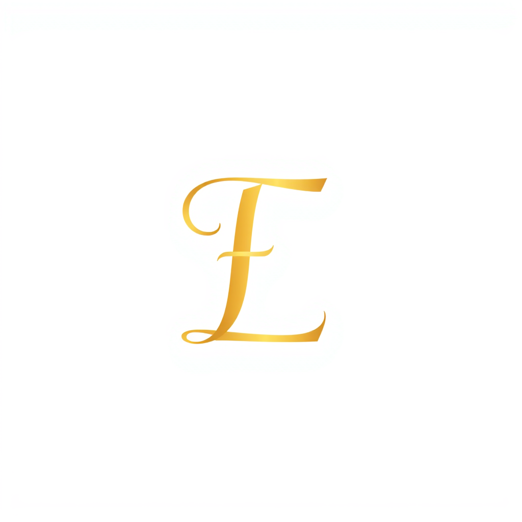 Monogram Logo idea: monogram logo combining the letters elegant monogram logo combining letters F and L, gold, luxury brand , elegant intertwined letterforms, flat vector