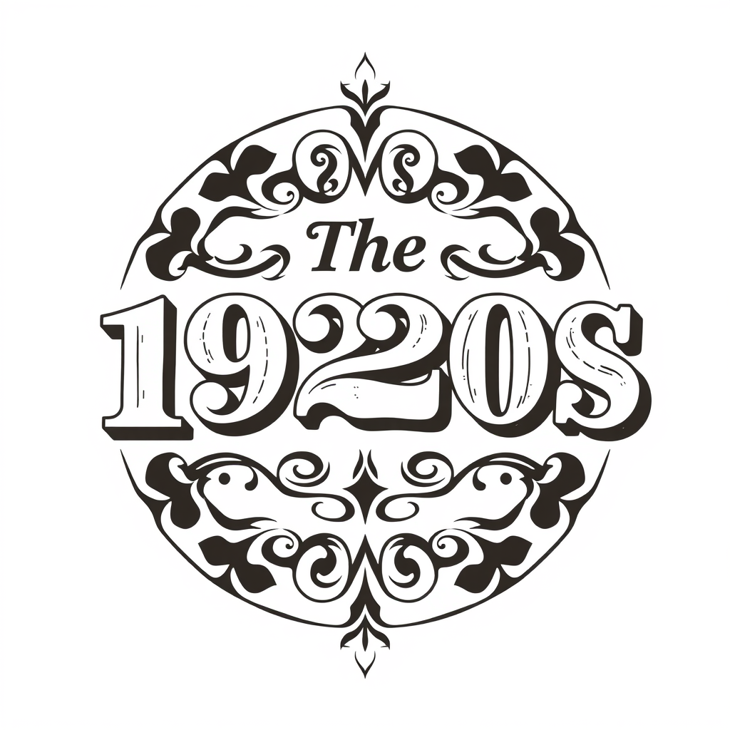 Vintage Logo idea: vintage retro logo for Create a simple logo in the style of 1920s that only says The 1920s , classic retro design, aged typography, hand-drawn vintage