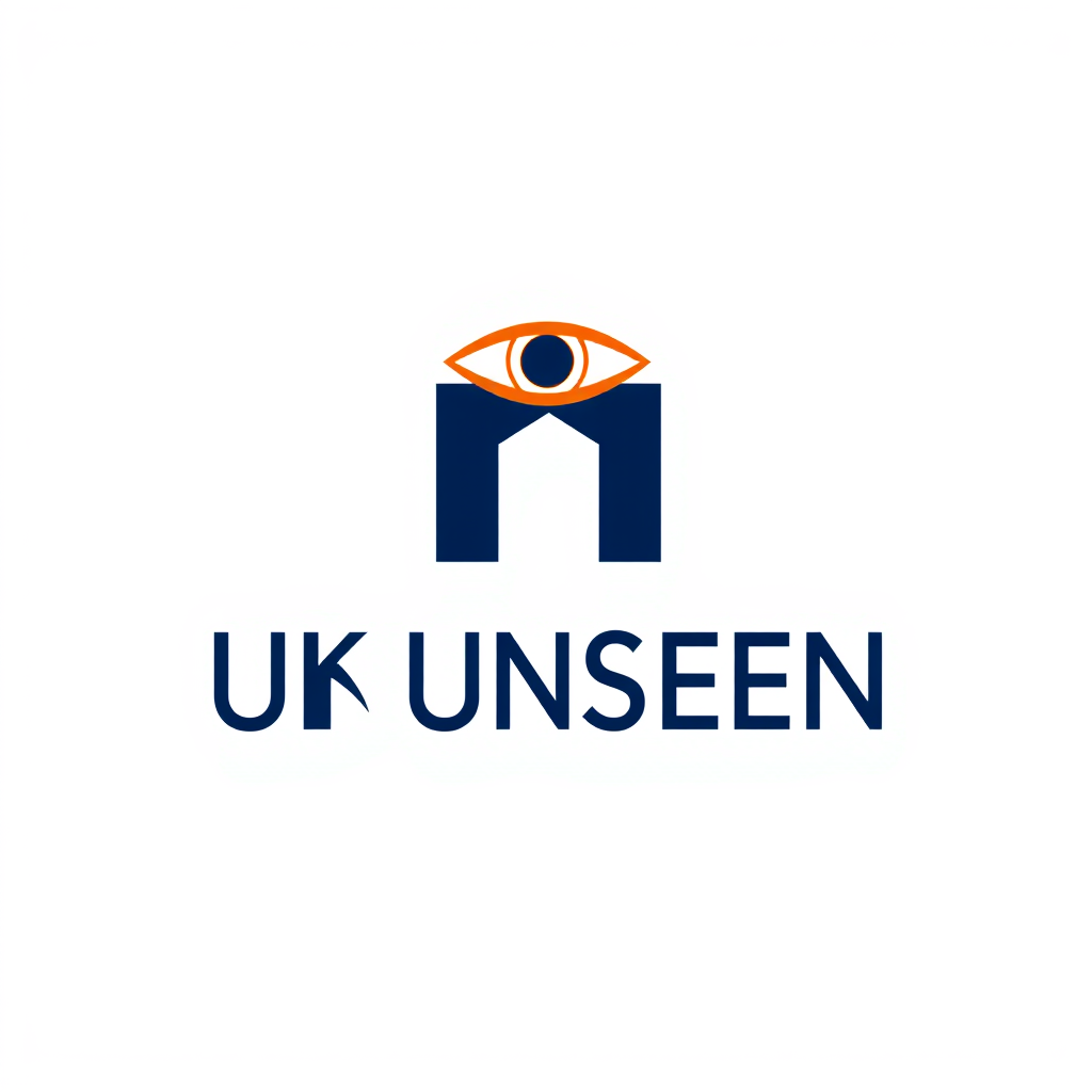 Main logo studio: A professional premium Combination Mark logo centered on a white background. It features the identical geometric Orange (#FF6A00) eye and navy blue ga