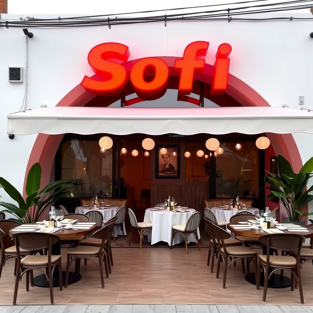 Main logo studio: es un local de eventos y recepciones de nombre "Sofi"