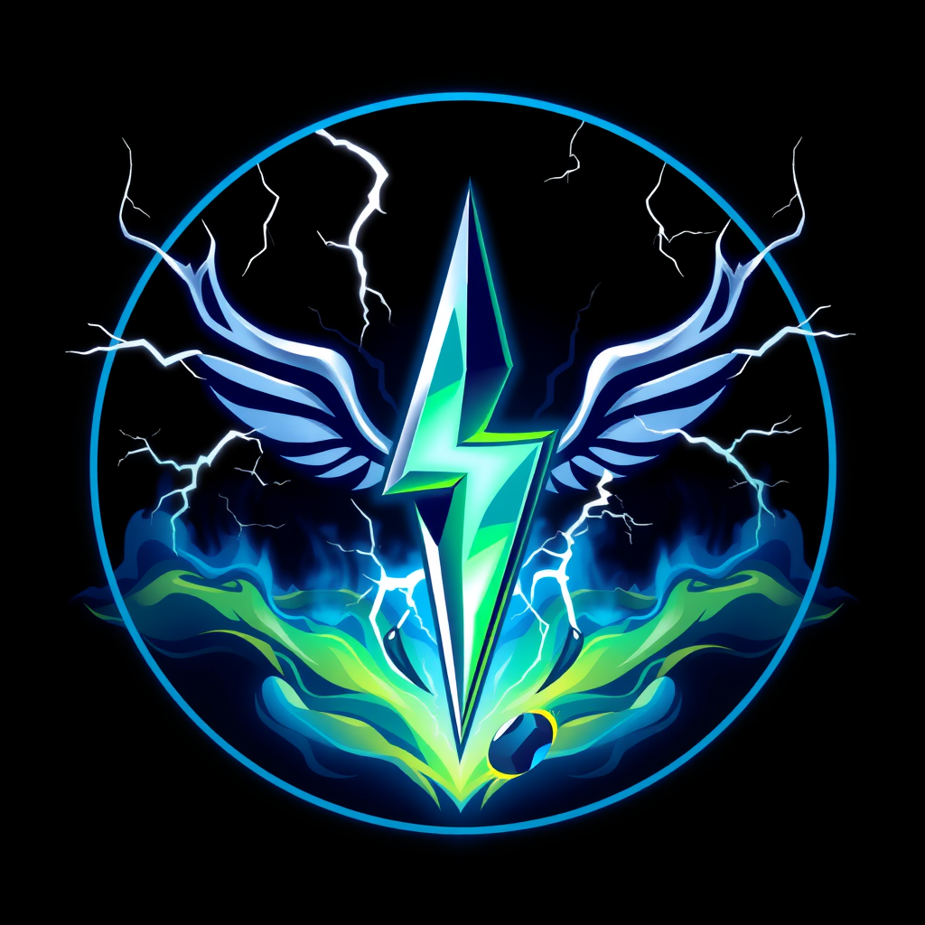 Main logo studio: create a logo with thunder essences in