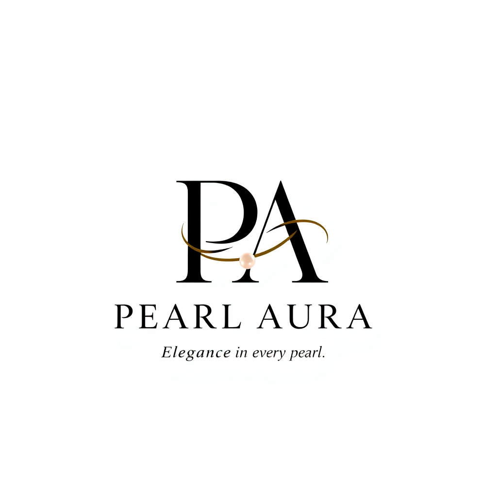 Main logo studio: Create a luxurious, elegant, minimalist logo for a premium bracelet and jewelry brand named “PEARL AURA”. Logo Design: Create a unique and stylish “PA