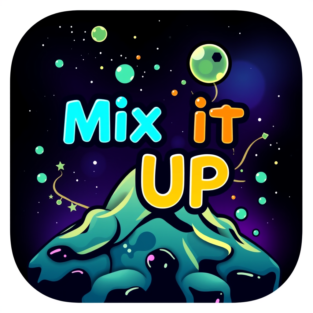 Main logo studio: my app is called mix it up its very sciency i need a logo to suit games logo