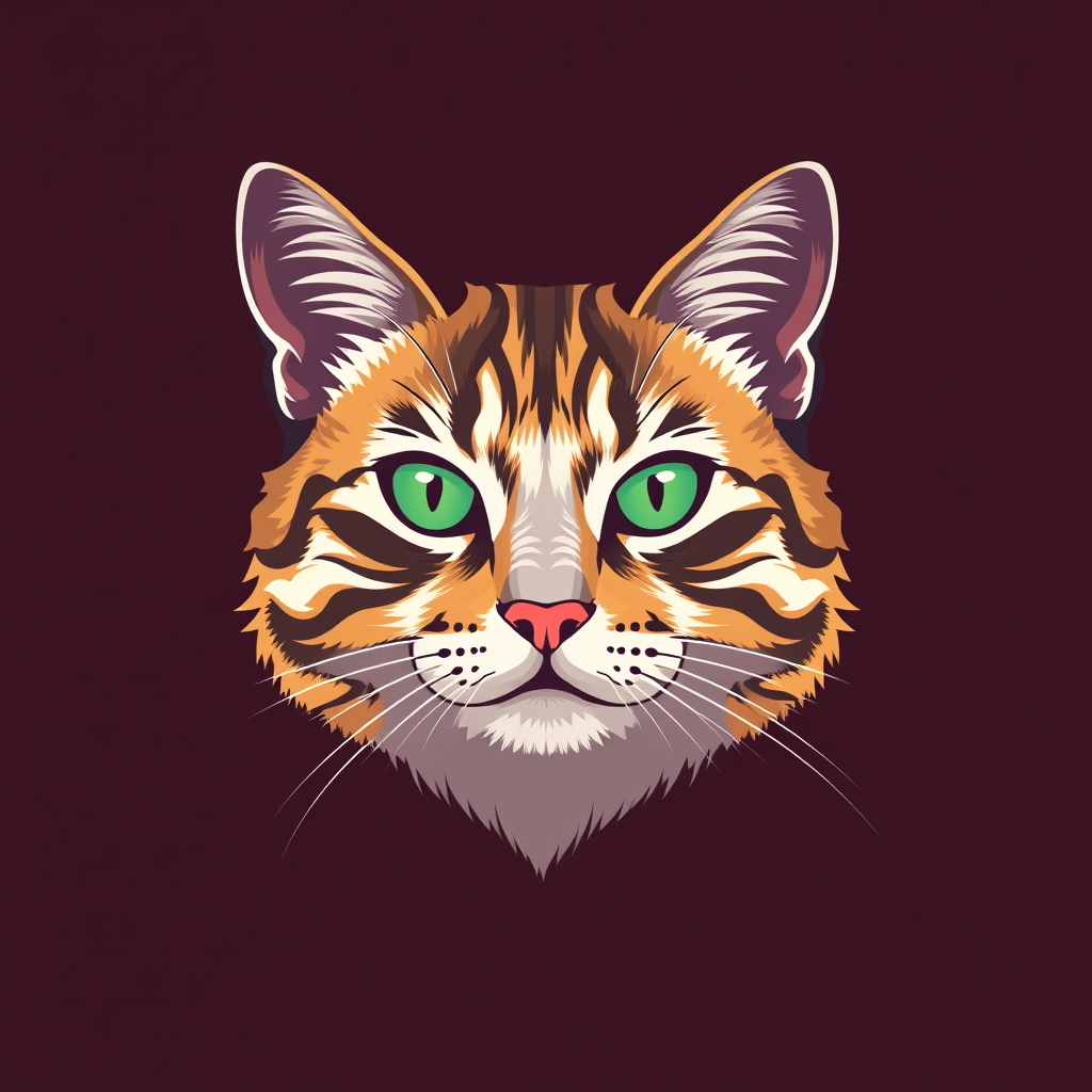 Main logo studio: Create an aesthetic cat logo. With very cool details. Aesthetic. Format: JPG File size: 1.5MB min and 250MB max. Preview resolution: 4MP min and 100MP