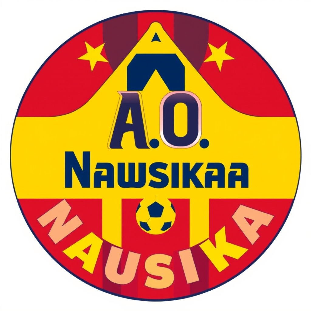 Main logo studio: logo for a football club from corfu (greece) named A.O. Nausikaa. Make the letters in greek