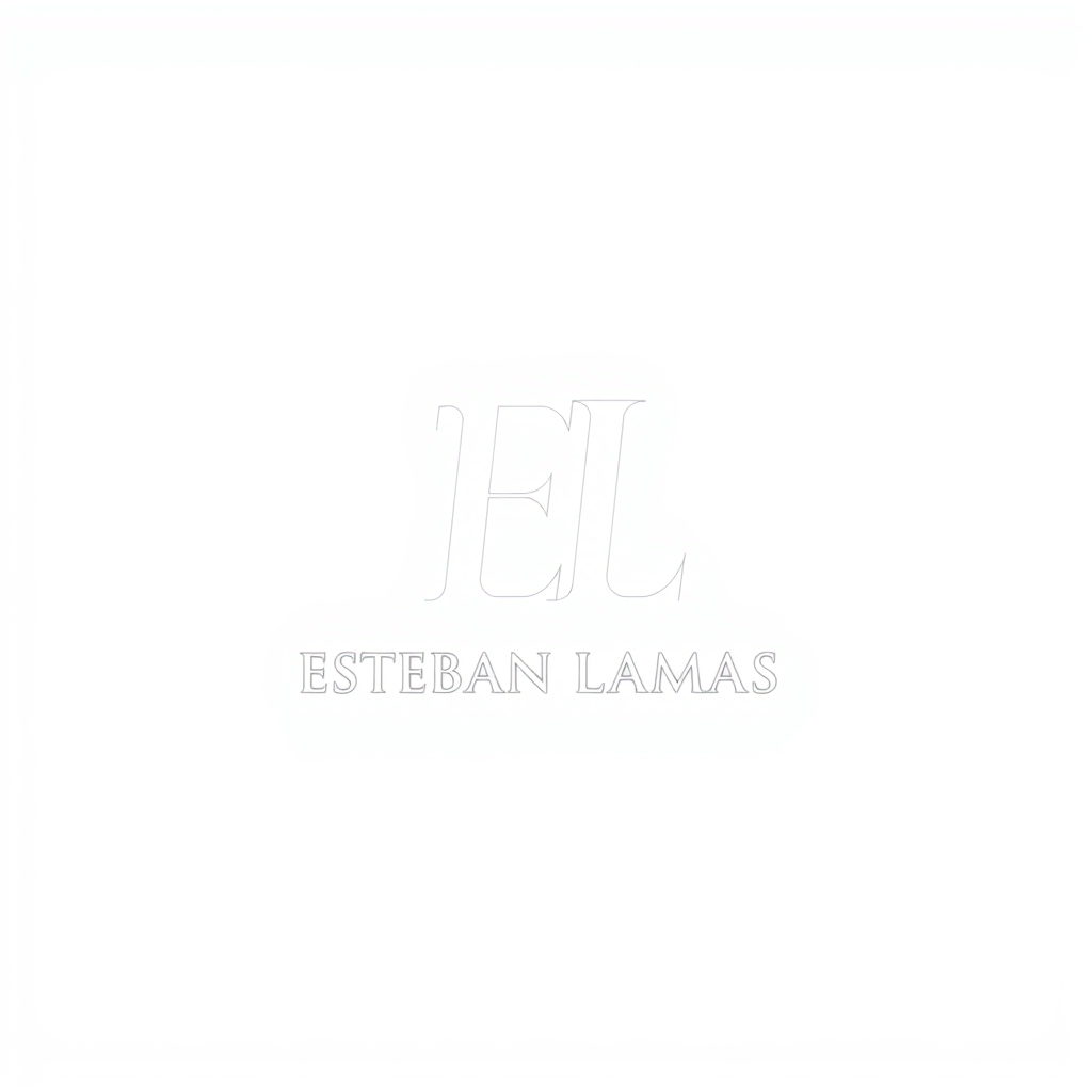 Monogram Logo idea: monogram logo combining the letters ÑEs para un estudio de carpintería a medida que se llama Esteban Lamas. Imagen de marca profesional, moderna y pre