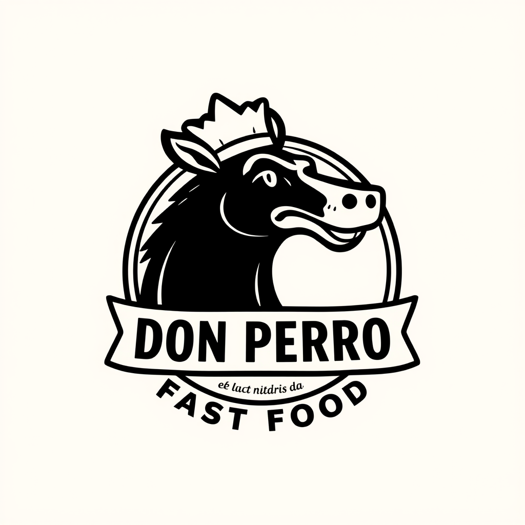 Main logo studio: generar un logo limpio de facil recordacion y elegante con toque vintage para la marca de comidas rápidas DON PERRO FAST FOOD