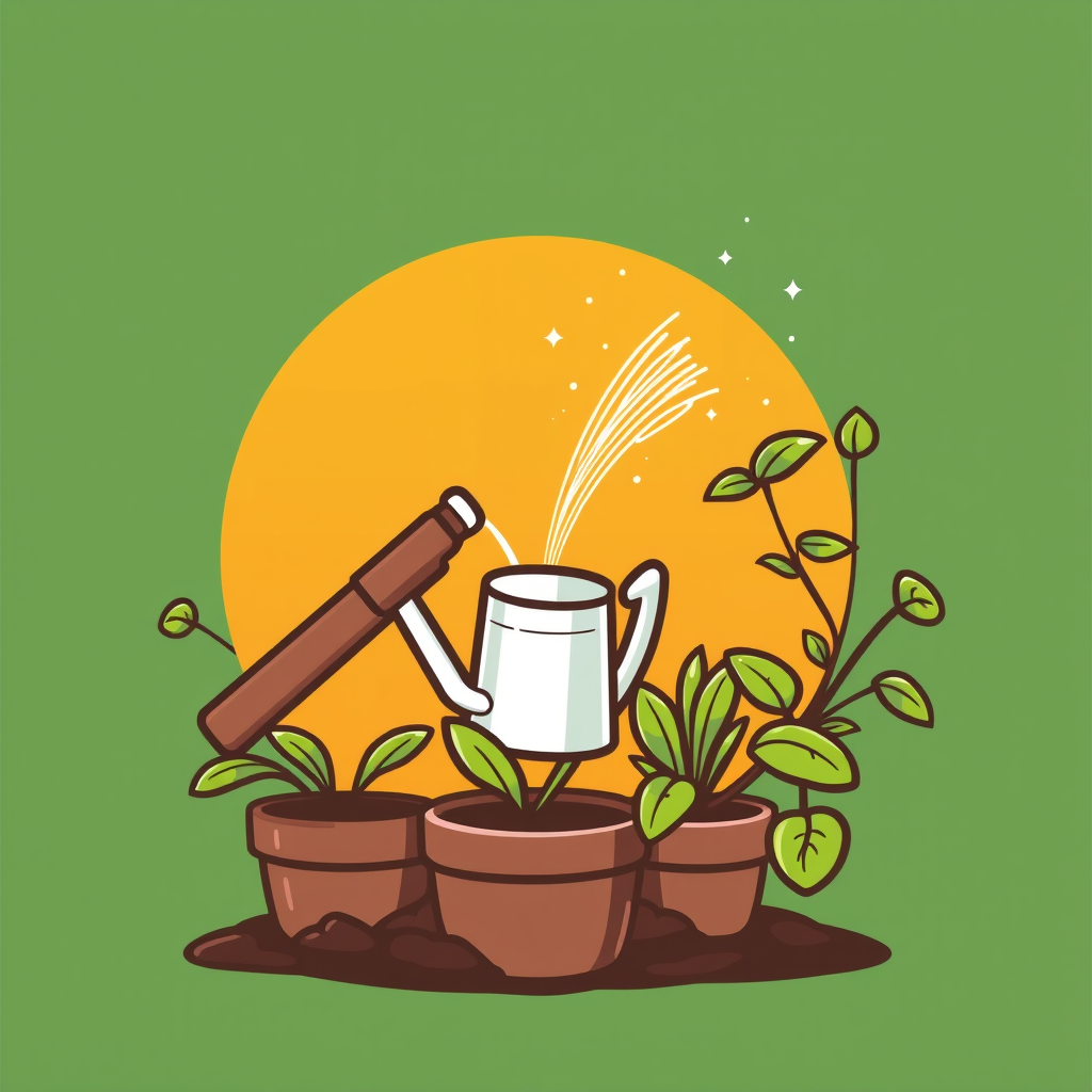 Main logo studio: Create a logo image. A tool for watering plants.