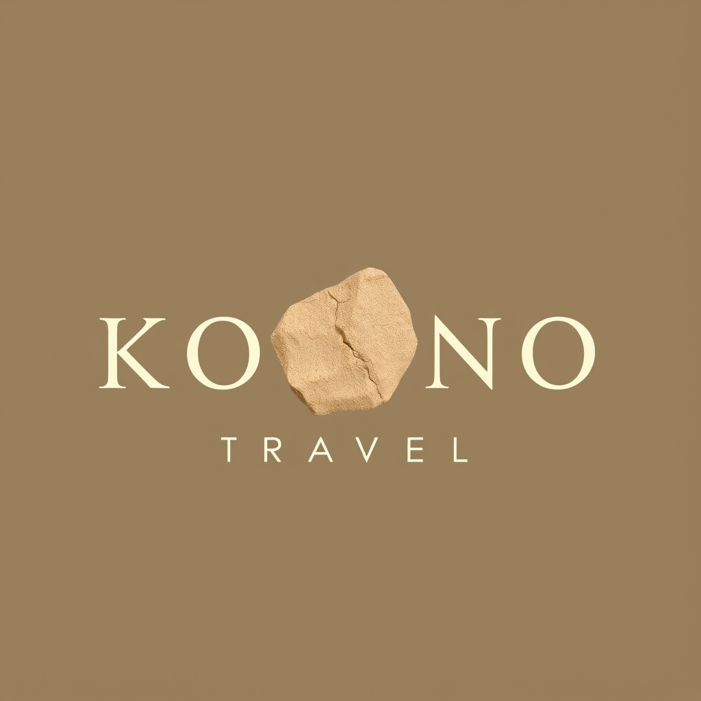 Main logo studio: Create a refined, timeless logo for KOKINO TRAVEL, using the uploaded reference image as the primary visual reference. The central element must remain