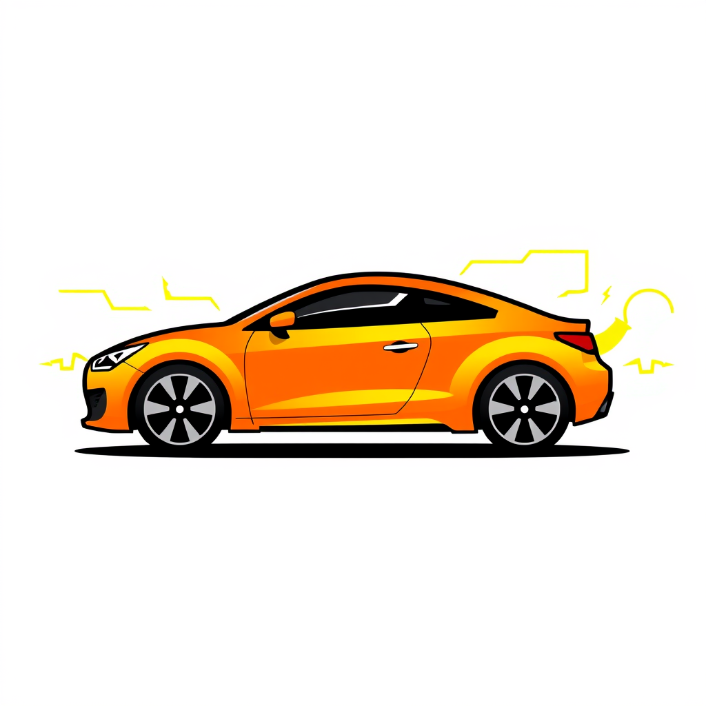 Main logo studio: make a logo that represent a car 100% electrical
