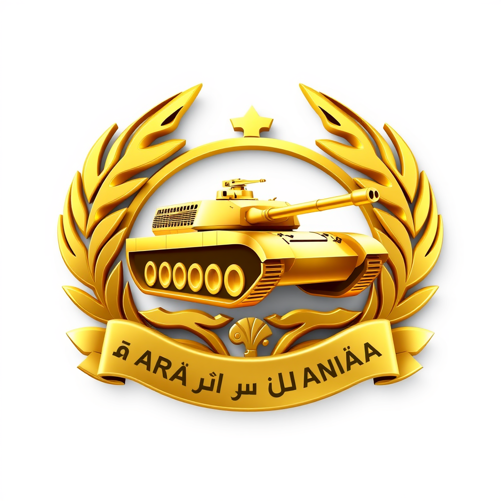 3D Logo idea: 3D logo for make me a golden , for a Community that is called Arab Communtiy, remove the background , make it also lexury , add small characters from 