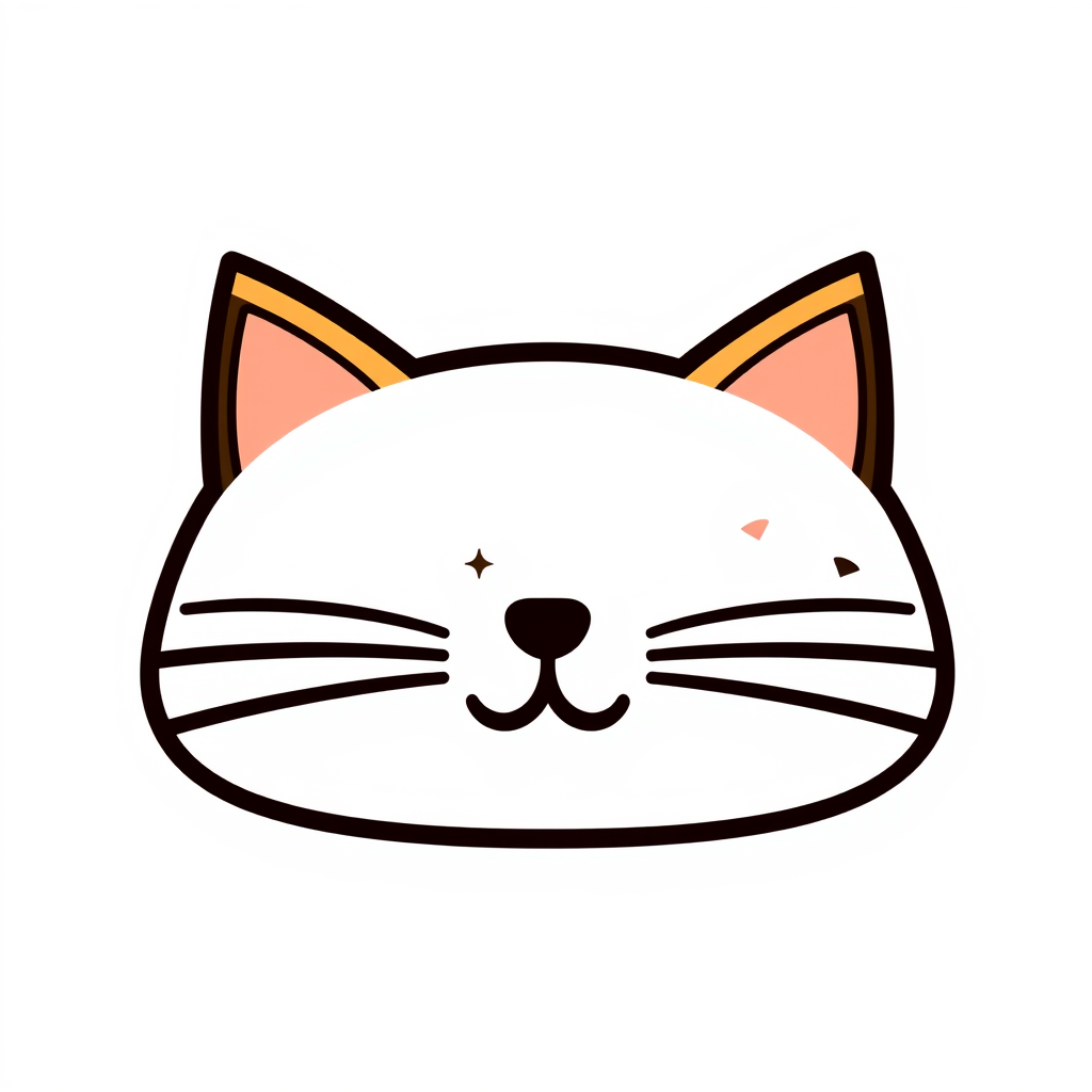 Minimalist Logo idea: minimalist logo, simple geometric mark for Podrías hacerme un logo para postres lindo relacionado con los postres que sea un gato naranja femenina al