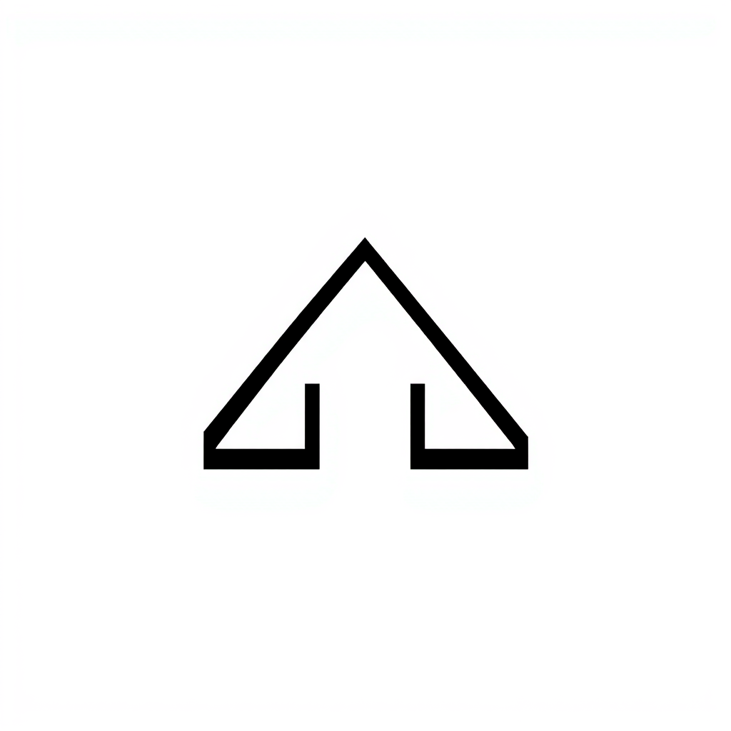Main logo studio: ark”} Ultra-minimal logo for an international architecture and design studio, one simple geometric form inspired by architecture, space and structure,