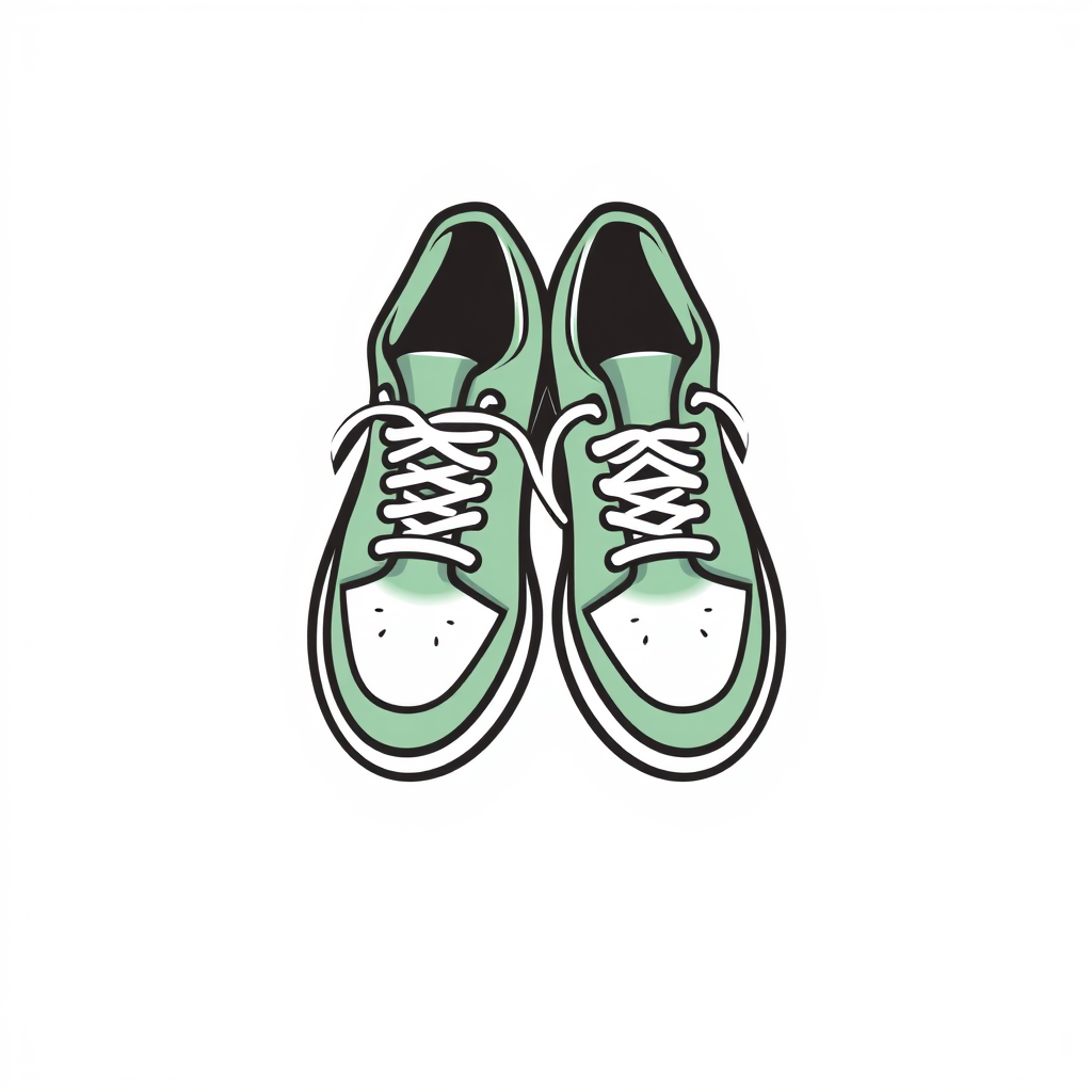 Main logo studio: Create a logo with a picture of a pair of shoes with white begron