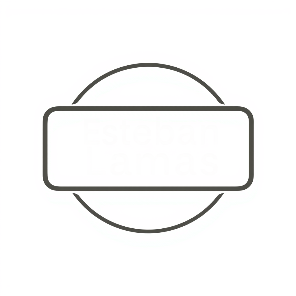 Badge Logo idea: badge logo for Quiero un logo para estudio de carpintería a medida llamado Esteban Lamas. Estilo profesional, moderno, premium y confiable. Quiero un 