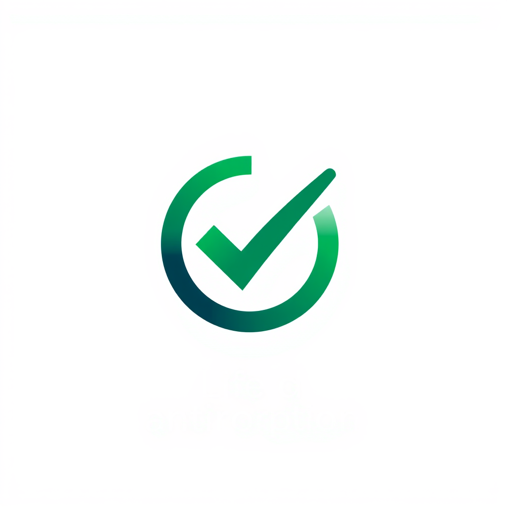 Main logo studio: Create a clean, minimalist anti-corruption logo featuring a simple green checkmark symbolizing honesty, accountability, and integrity. Use dark navy b