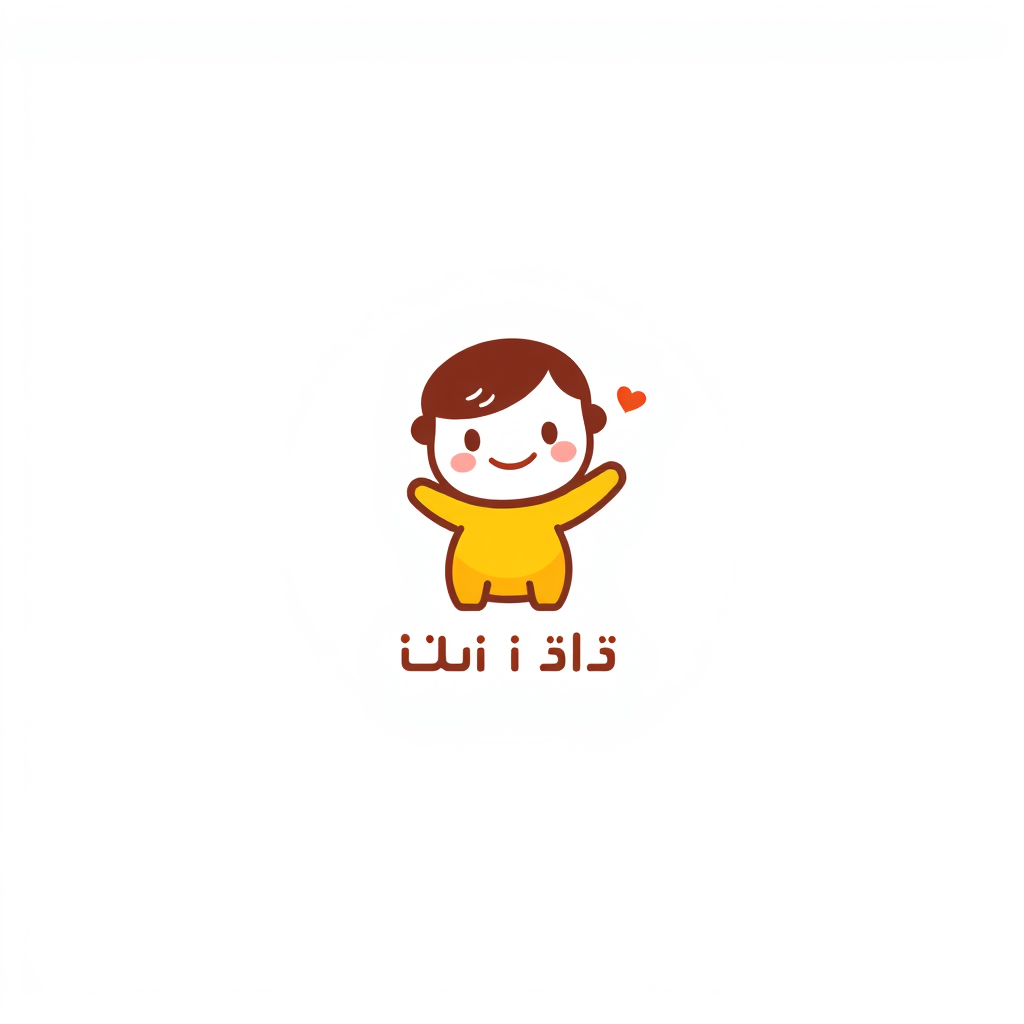 Main logo studio: Professional and adorable logo for an Iranian kindergarten called “کودک و آینده”. Create a unique original symbol inspired by childhood, growth, imagi