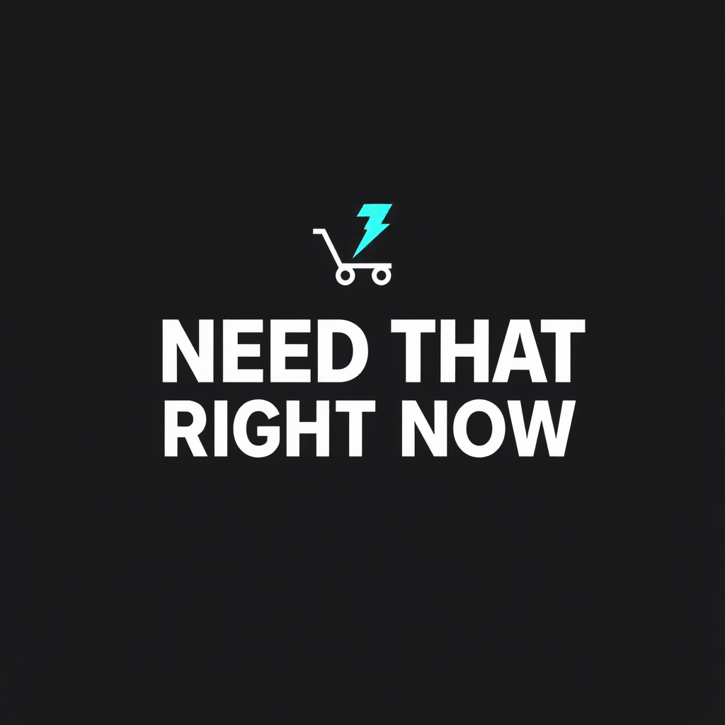 Main logo studio: Create a premium, modern logo for an electronics & gadgets brand called “NEED THAT RIGHT NOW”. The concept is clever products people didn’t know they 