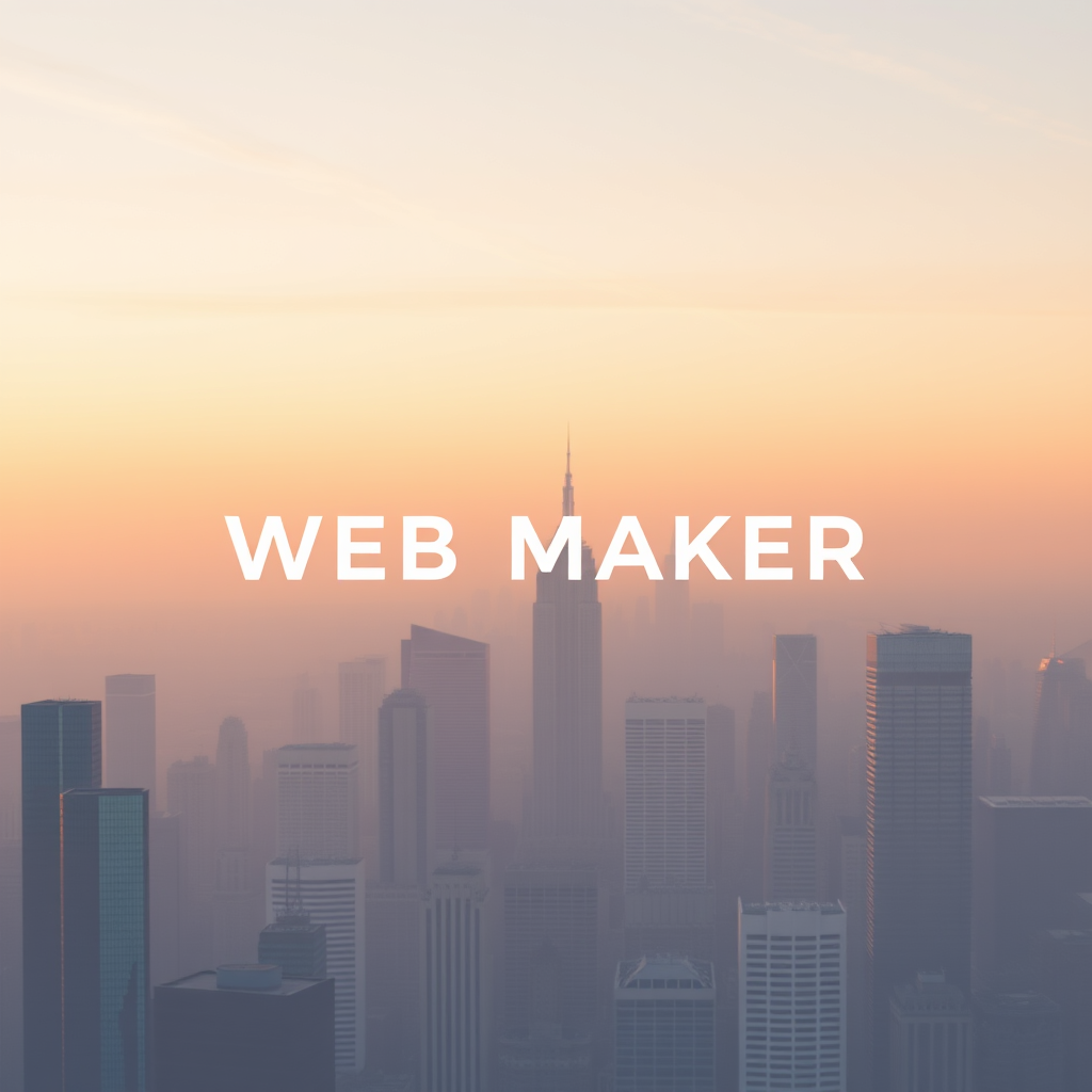 Main logo studio: Design a premium, iconic logo for a global web development brand named “WEB MAKER”. The brand creates high-end websites, web applications, and digital