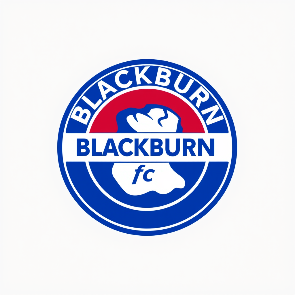 Main logo studio: Create a modern, professional football club logo inspired by Blackburn Rovers and the city of Blackburn. Use a strong royal blue and white colour sche