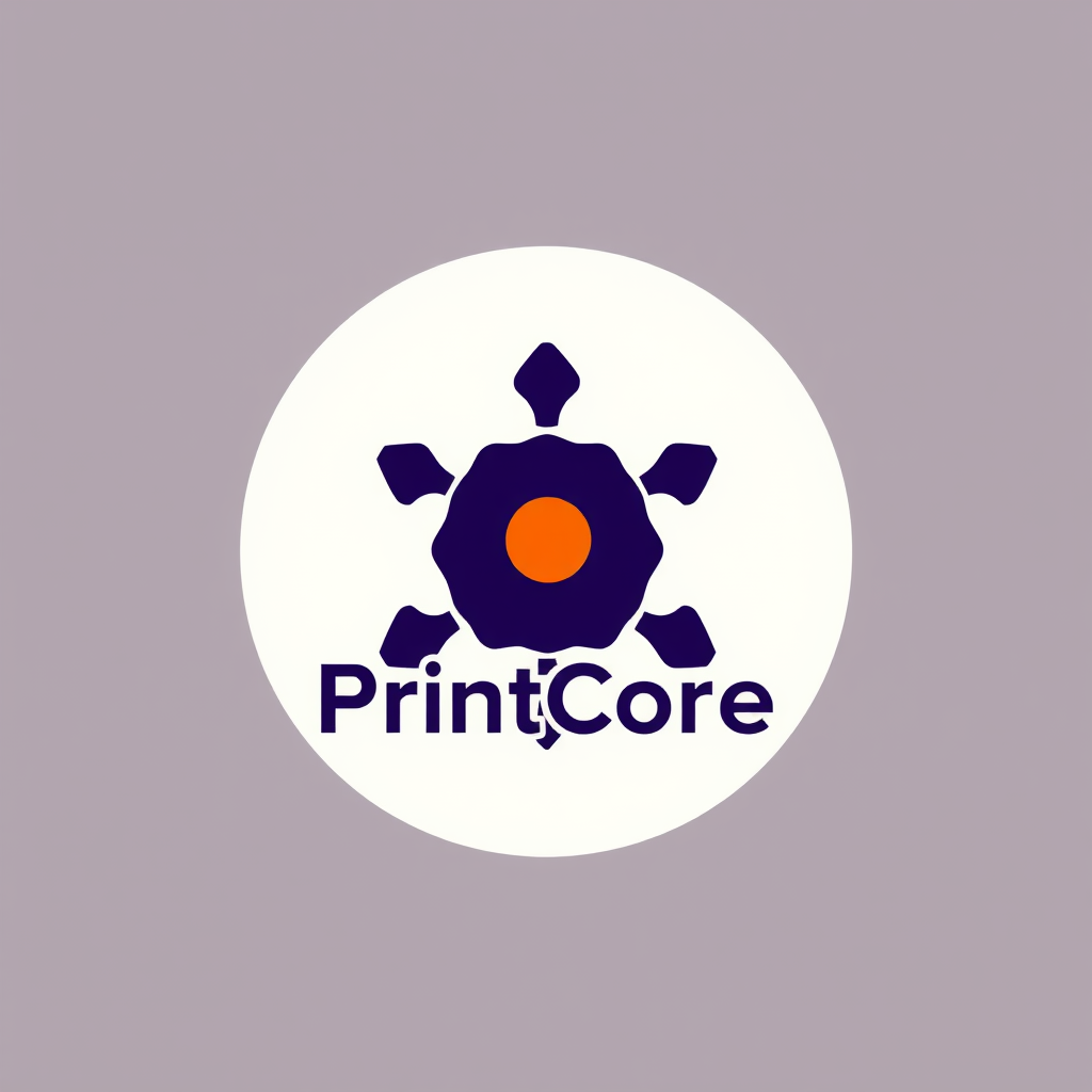 Main logo studio: logo for "PrintCore" a 3d-printing company change the colors again