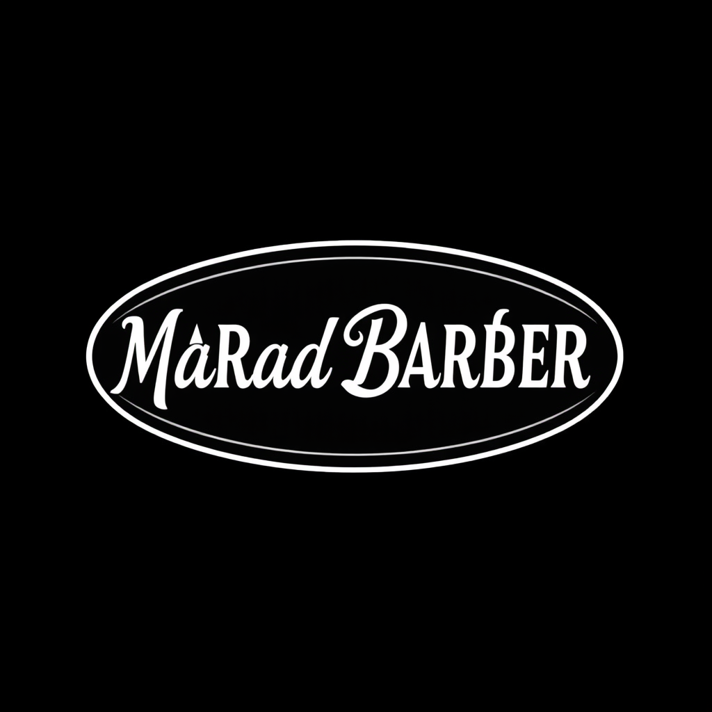 Main logo studio: MaradBarber MB oval bllack logo
