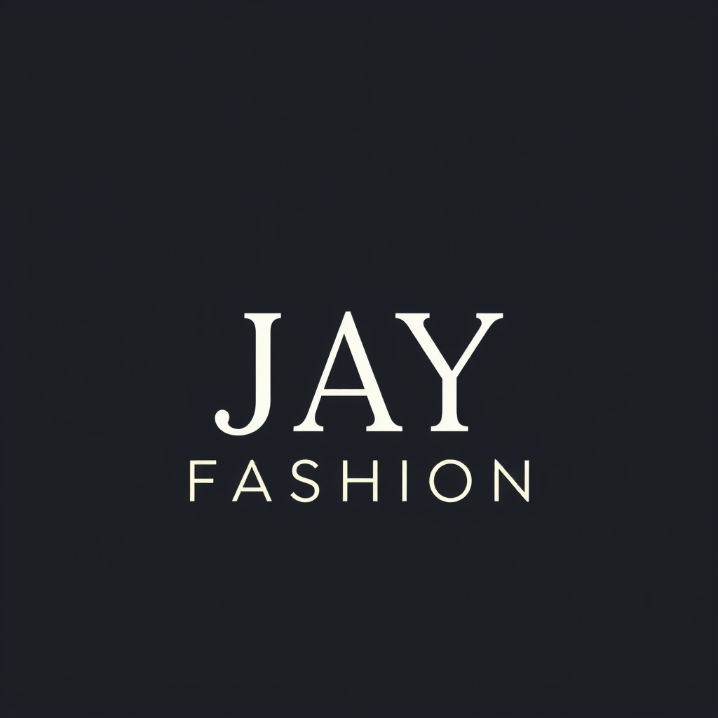 Main logo studio: > Design a professional, human-designed logo for JAY FASHION, a premium Indian kidswear and baby clothing brand. Create a distinctive custom wordmark