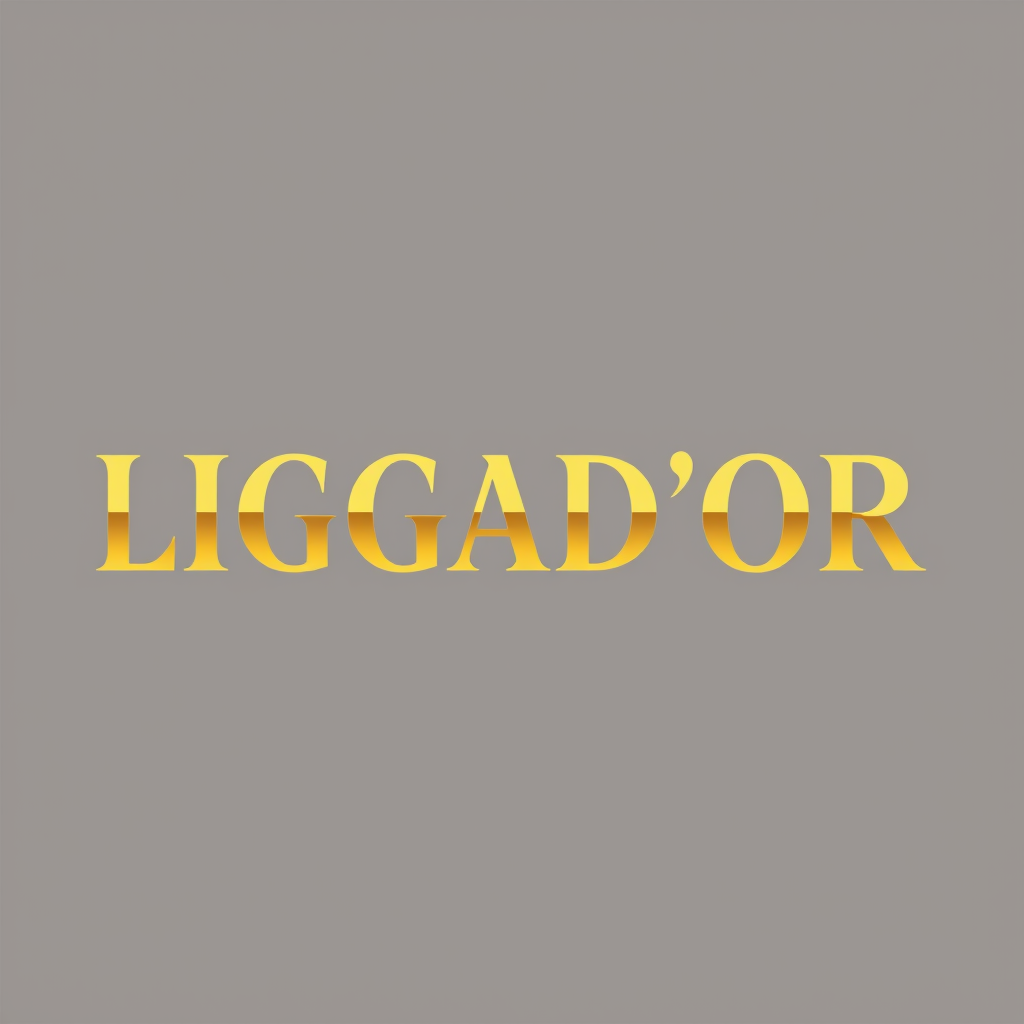 Main logo studio: logo with gold style name LIGGAD'OR