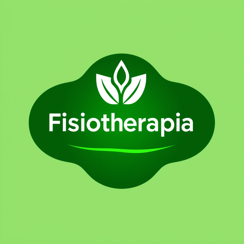 Main logo studio: LOGO : Fisioterapia. Color en tonalidades de verde. Modelo moderno