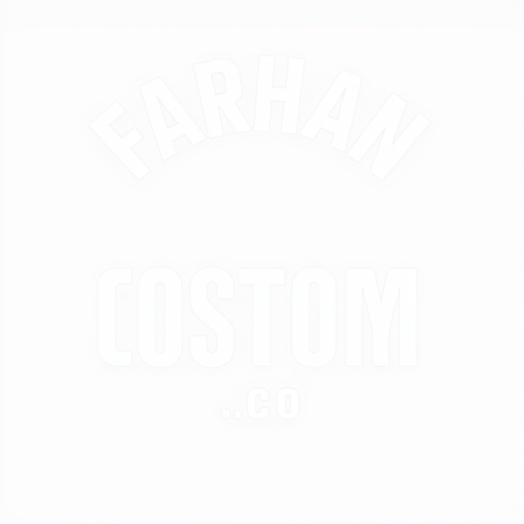 Wordmark Logo idea: wordmark logo of FARHAN CUSTOM .CO BIKER STYLE LOGO IN THE STYLE OF CHOPPER, BIKE CULTURE, MEXICANA FONT LOGO FOR SHOP , bold clean typography, flat v