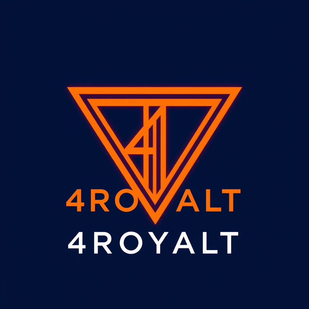 Main logo studio: a kpop group logo it has to be quiet attractive so everyone would crave for it and the name is "4ROYALT" and the T in the end , the line above it shou