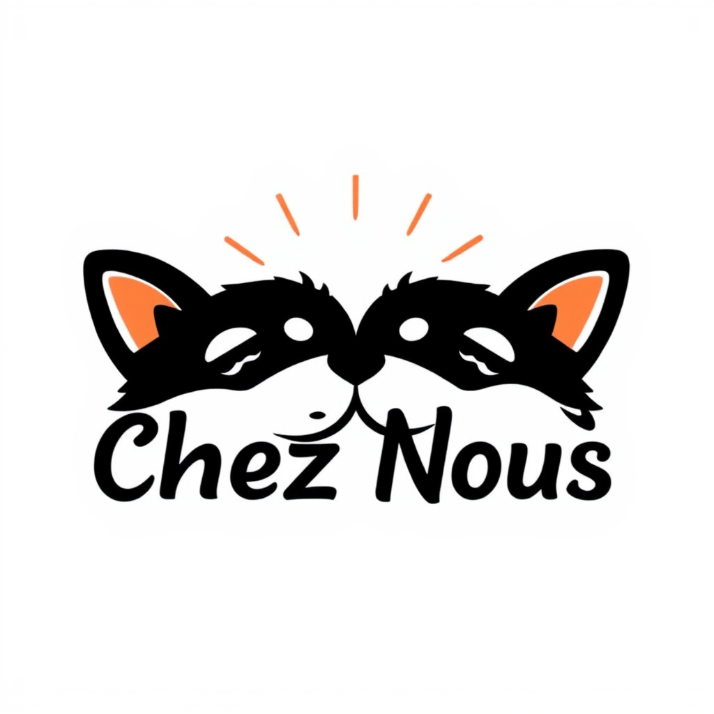Main logo studio: je voudrer un logo avec le non :Chez Nous: et mais de la couleur (bége,bleux,maron et un tous pettispeu de noire le non du logaux et entre le deux pet