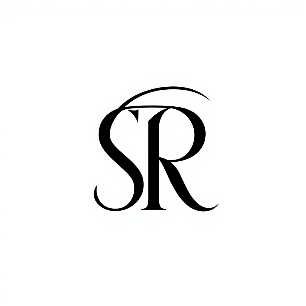 Monogram Logo idea: monogram logo combining the letters “Make the S and R much more cleverly interlocked. I want the initials to be subtly hidden within one continuous sy