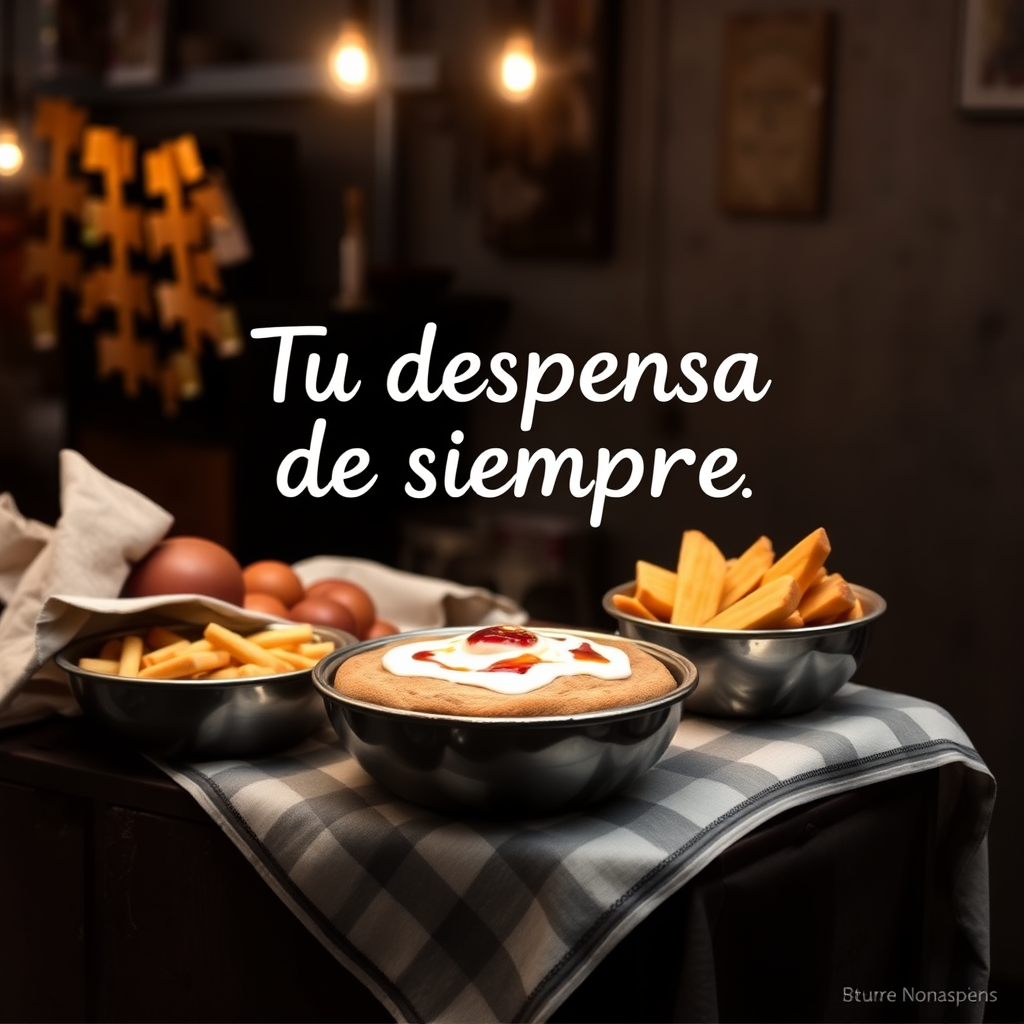 Main logo studio: slogan= Tu despensa de siempre. Los sabores que te sorprenden. nombre = despensa nomada