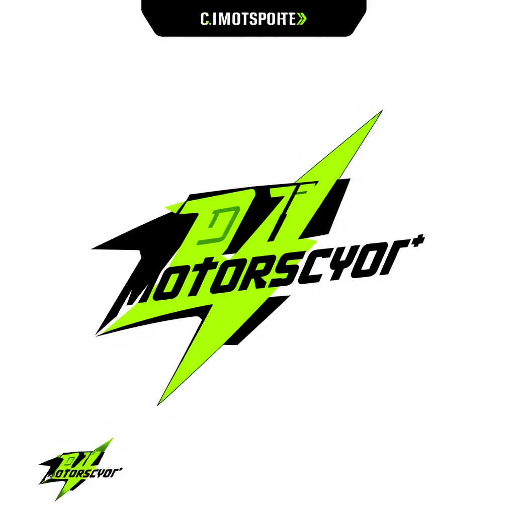 Main logo studio: A sleek, modern motorsport logo for a company called Digital Motorsport. Bold racing-inspired typography, sharp aerodynamic shapes, subtle digital/tec