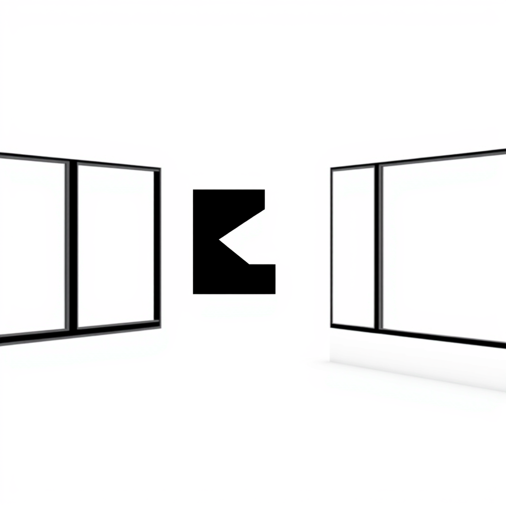 Minimalist Logo idea: minimalist logo, simple geometric mark for Create a premium minimalist logo for an architecture & interior design studio named RE. The concept is RE =